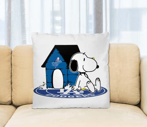 MLB Baseball Los Angeles Dodgers Snoopy The Peanuts Movie Pillow Square Pillow