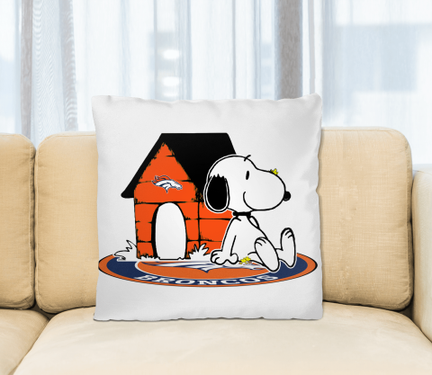 NFL Football Denver Broncos Snoopy The Peanuts Movie Pillow Square Pillow