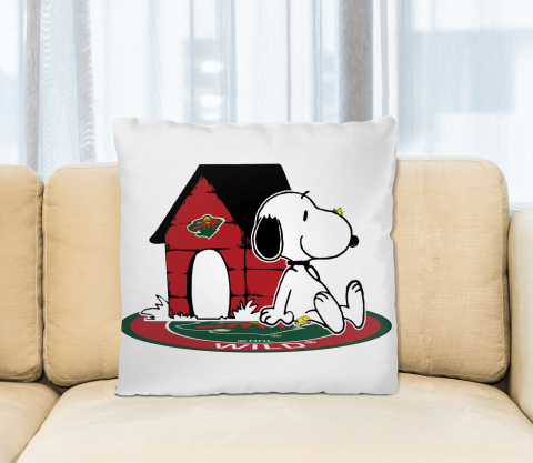 NHL Hockey Minnesota Wild Snoopy The Peanuts Movie Pillow Square Pillow