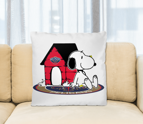 NBA Basketball New Orleans Pelicans Snoopy The Peanuts Movie Pillow Square Pillow