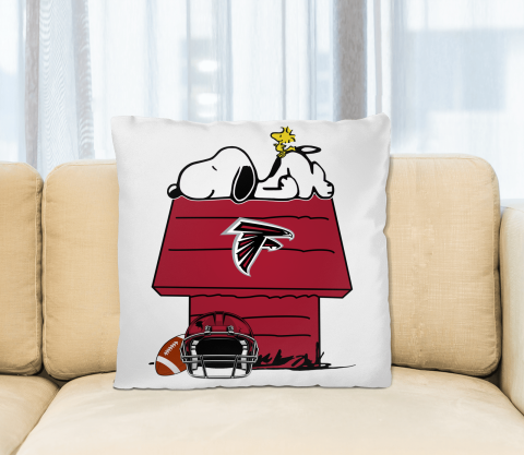 Atlanta Falcons NFL Football Snoopy Woodstock The Peanuts Movie Pillow Square Pillow