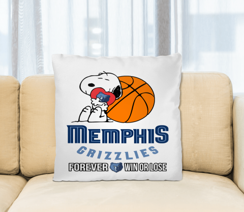 NBA The Peanuts Movie Snoopy Forever Win Or Lose Basketball Memphis Grizzlies Pillow Square Pillow