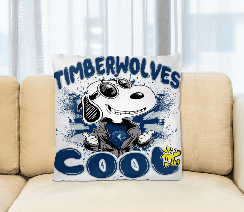 NBA Basketball Minnesota Timberwolves Cool Snoopy Pillow Square Pillow