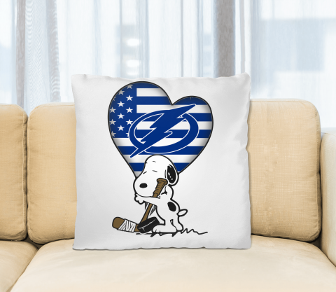 Tampa Bay Lightning NHL Hockey The Peanuts Movie Adorable Snoopy Pillow Square Pillow