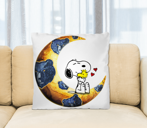 NBA Basketball Memphis Grizzlies I Love Snoopy To The Moon And Back Pillow Square Pillow