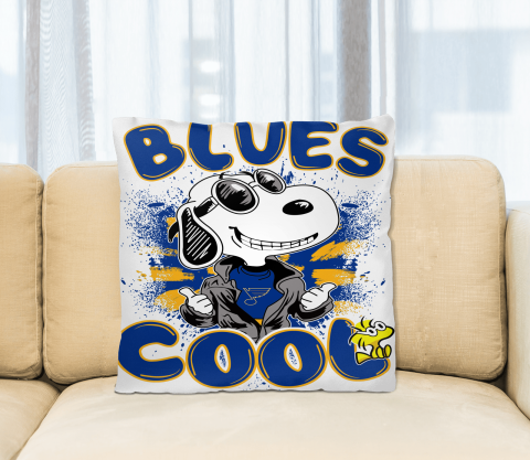 NHL Hockey St.Louis Blues Cool Snoopy Pillow Square Pillow