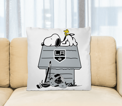 Los Angeles Kings NHL Hockey Snoopy Woodstock The Peanuts Movie Pillow Square Pillow