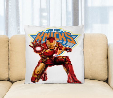 NBA Iron Man Marvel Comics Sports BasketballNew York Knicks Square Pillow