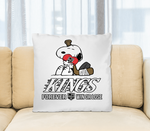 NHL The Peanuts Movie Snoopy Forever Win Or Lose Hockey Los Angeles Kings Pillow Square Pillow