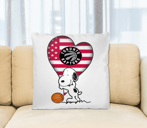Toronto Raptors NBA Basketball The Peanuts Movie Adorable Snoopy Pillow Square Pillow