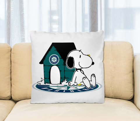 MLB Baseball Seattle Mariners Snoopy The Peanuts Movie Pillow Square Pillow