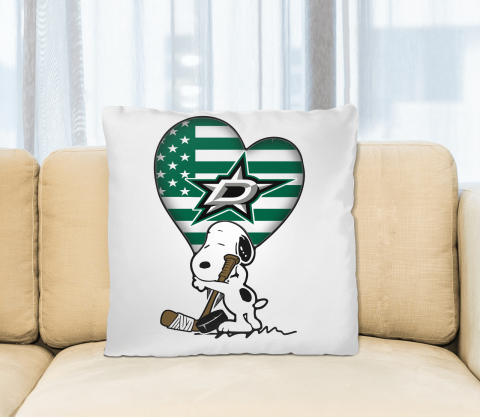 Dallas Stars NHL Hockey The Peanuts Movie Adorable Snoopy Pillow Square Pillow