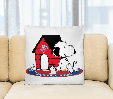 MLB Baseball Philadelphia Phillies Snoopy The Peanuts Movie Pillow Square Pillow