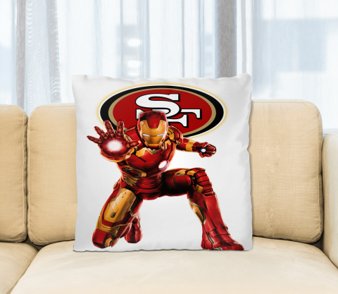 NFL Iron Man Marvel Comics Sports Football San Francisco 49ers Square Pillow