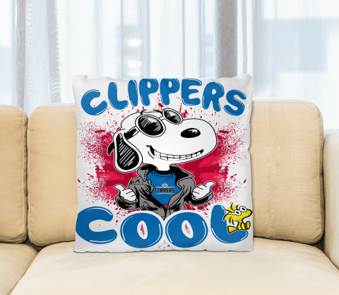 NBA Basketball LA Clippers Cool Snoopy Pillow Square Pillow
