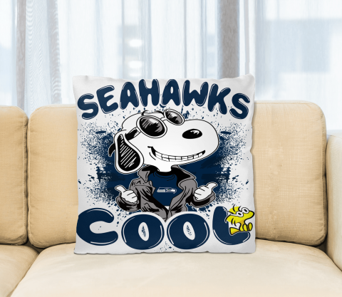 NFL Football Seattle Seahawks Cool Snoopy Pillow Square Pillow